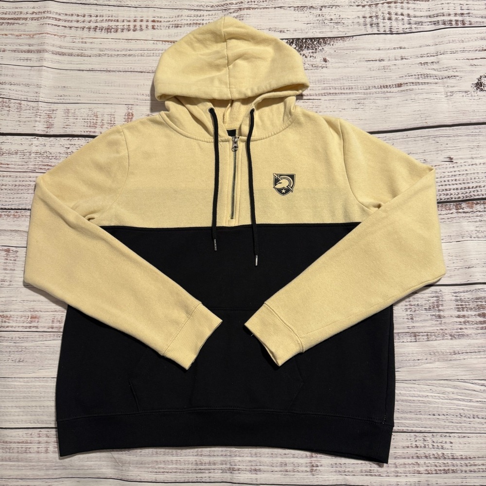 Vegas Black Knights NHL Sweater Hoodie 1/4 Zip Black Gold Women's Size Medium